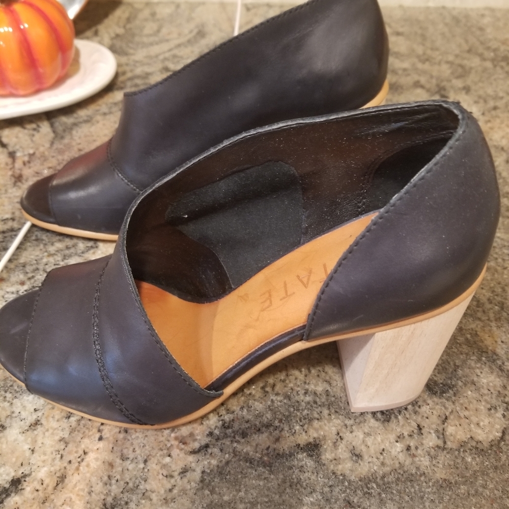 Black chunky heels